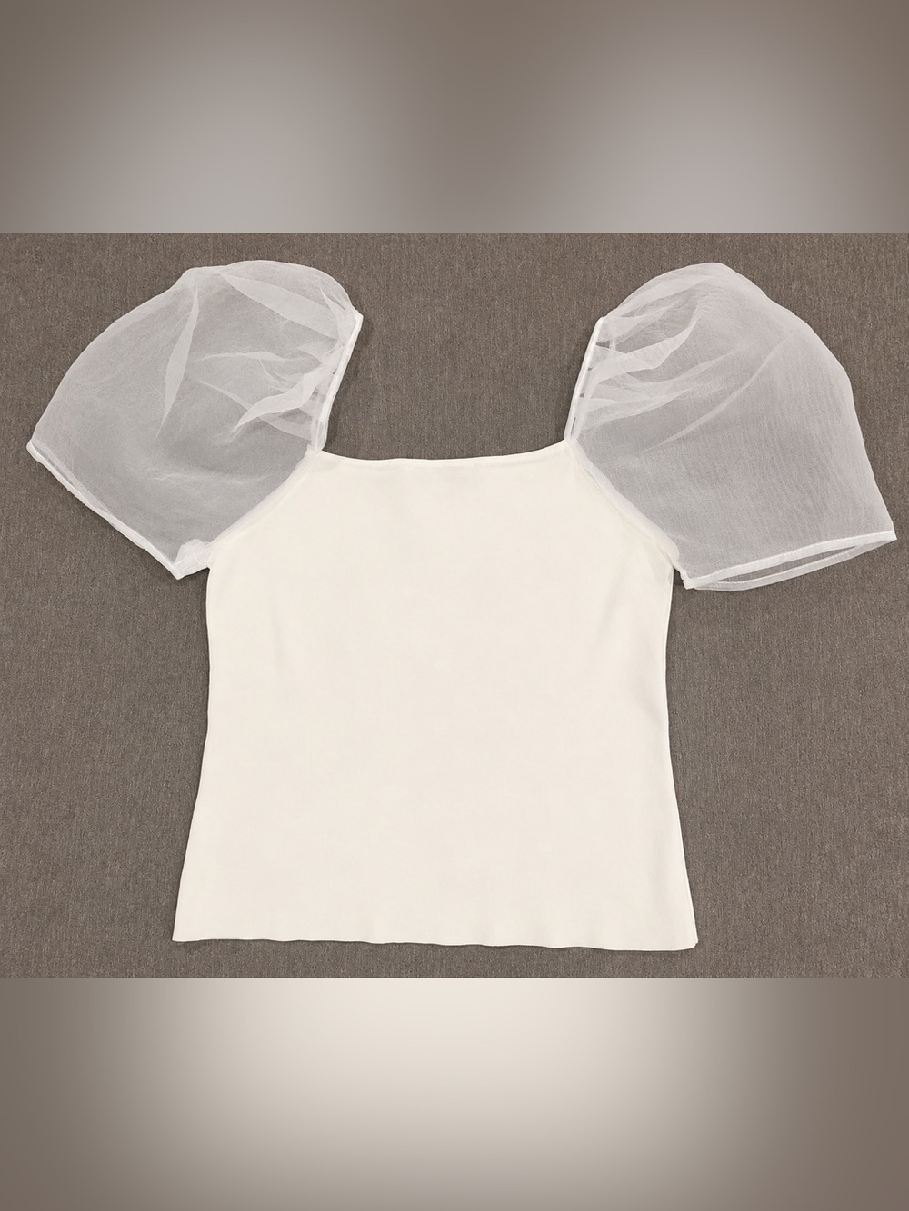 VICI Endless Rose White Organza Puff Sleeve Top Size L Bridal Party Girls Night